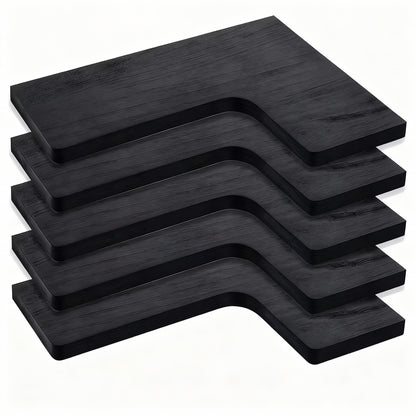 Rustic Corner Floating Shelves Set of 5 – Wall Mounted Wood Shelves