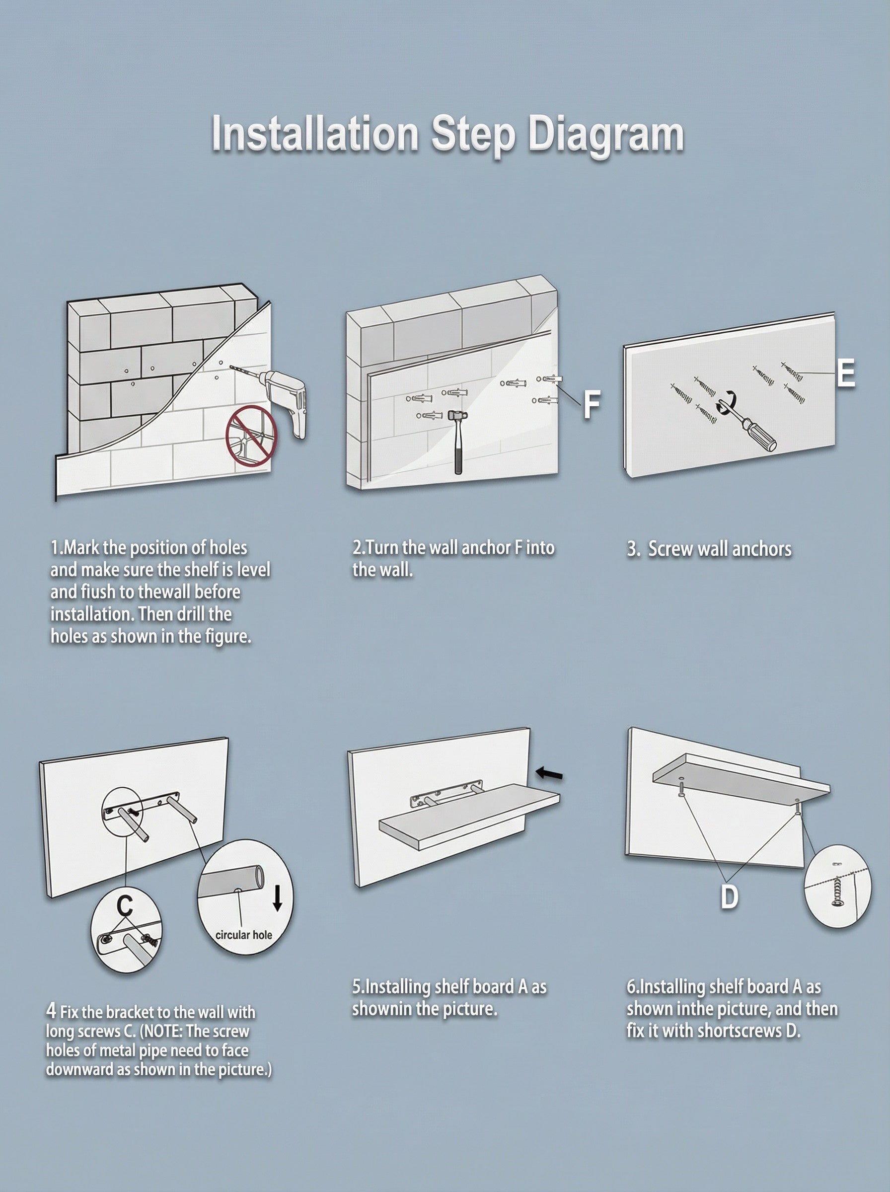 Floating Shelves Set of 4 – 15.8" Wall Shelves with Invisible Brackets