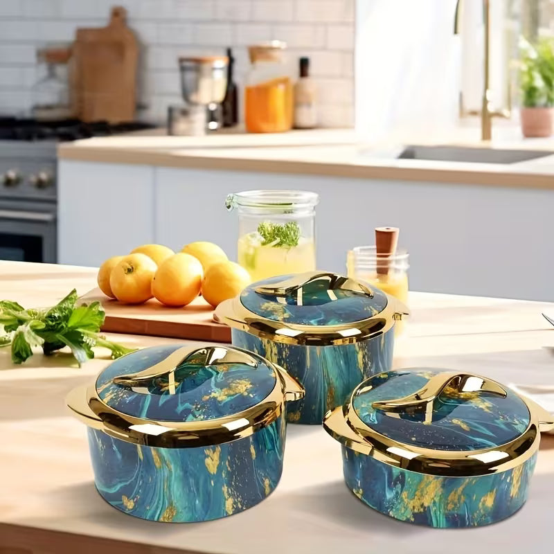 3-Piece Insulated Thermal Casserole Dish Set with Lids