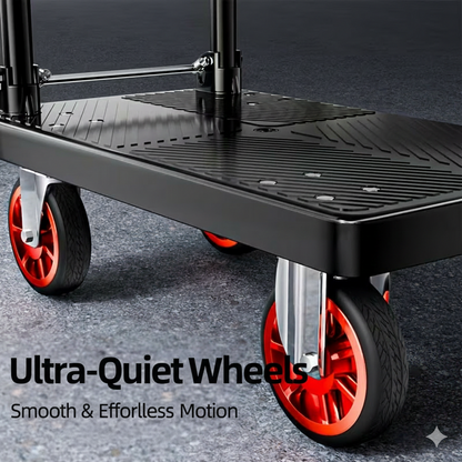 Heavy Duty Folding Platform Cart-350/660/820 lb-Flatbed Hand Truck with Strap