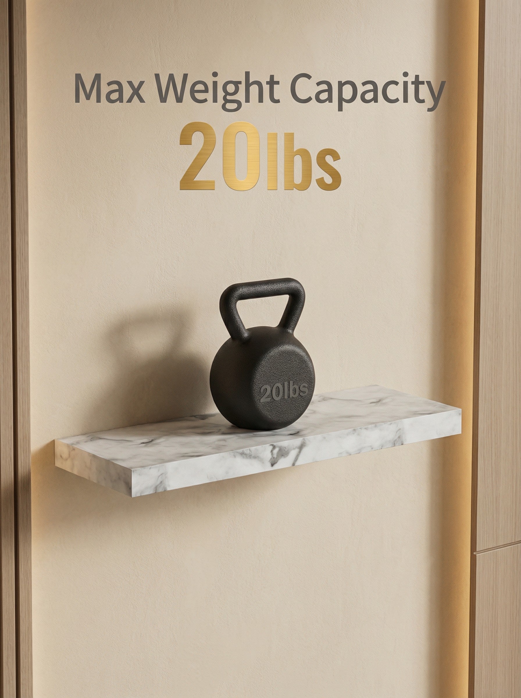 Floating Shelves Set of 4 – 15.8" Wall Shelves with Invisible Brackets