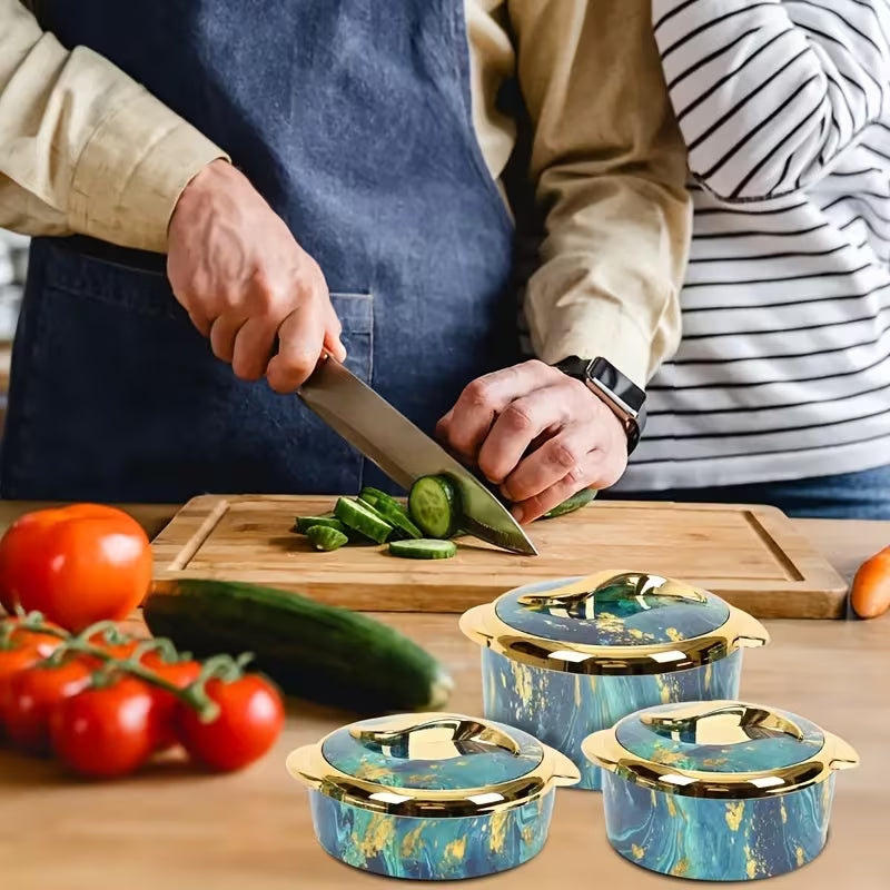 3-Piece Insulated Thermal Casserole Dish Set with Lids