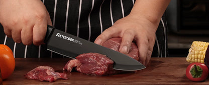 15-Piece Kitchen Knife Set with Block & Built-in Sharpener – Dishwasher Safe German Stainless Steel Knives