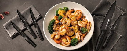 15-Piece Kitchen Knife Set with Block & Built-in Sharpener – Dishwasher Safe German Stainless Steel Knives