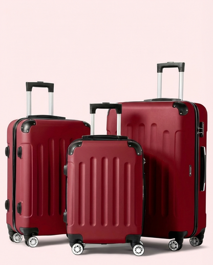 Multi Color - 3PCs Luggage Set 20/24/28 Inch Hard Shell Spinner with TSA Lock