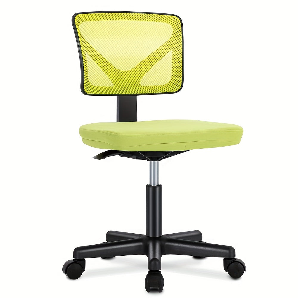 Ergonomic Armless Office Desk Chair Mesh Swivel Rolling Chair with Wheels