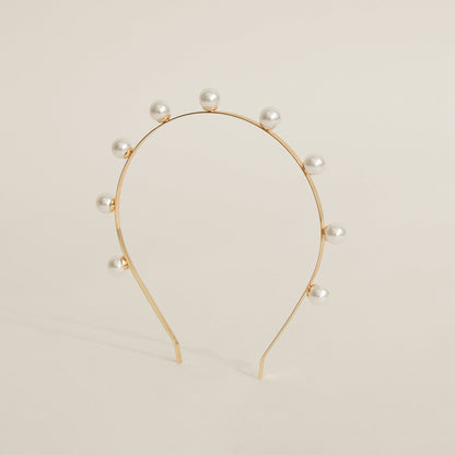 Metal with Plastic Pearl Headband