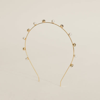 Metal with Rhinestone & Plastic Pearl Headband