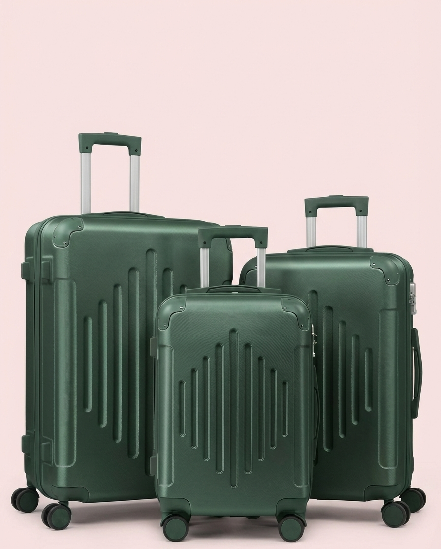 Multi Color - 3PCs Luggage Set 20/24/28 Inch Hard Shell Spinner with TSA Lock