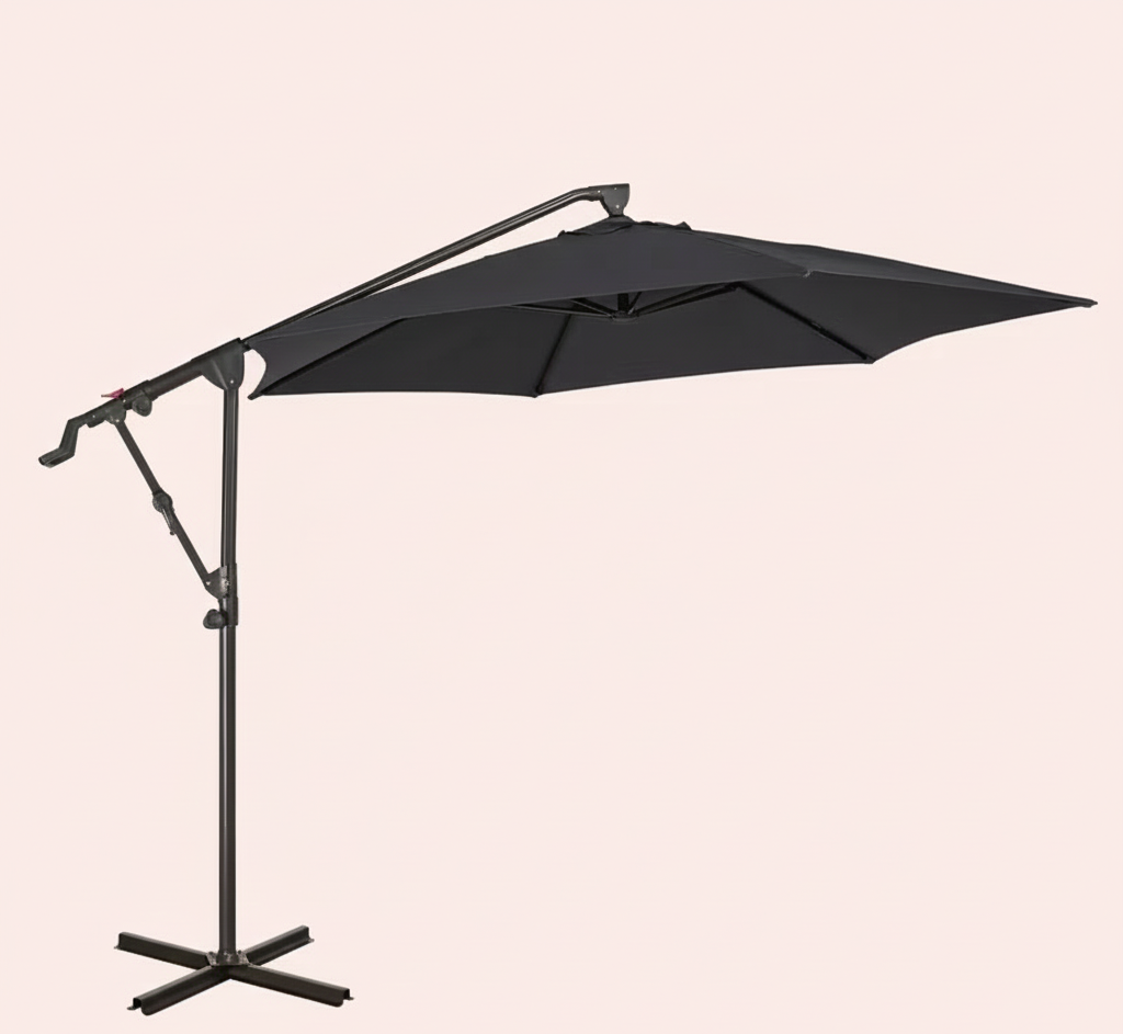 10 ft Cantilever Patio Umbrella with Crank – Multiple Colors