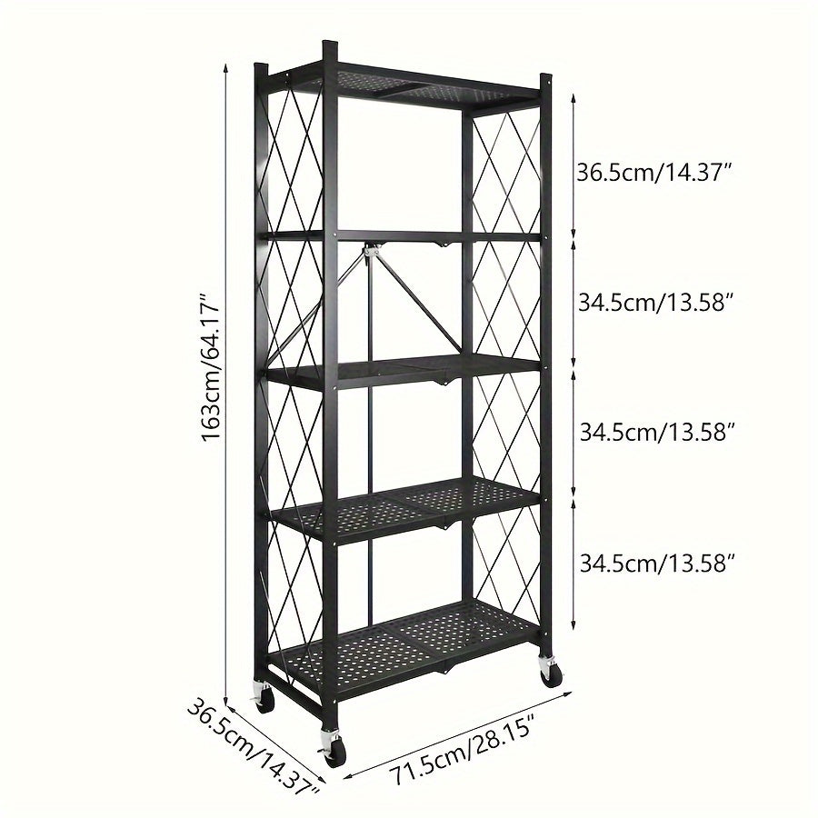 Heavy-Duty Shelving Unit | Metal 3/4/5-Tier Storage Rack