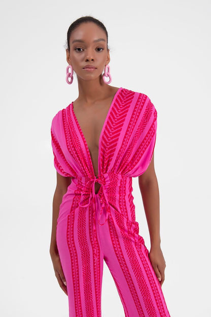 Fuschia Maxi Jumpsuit