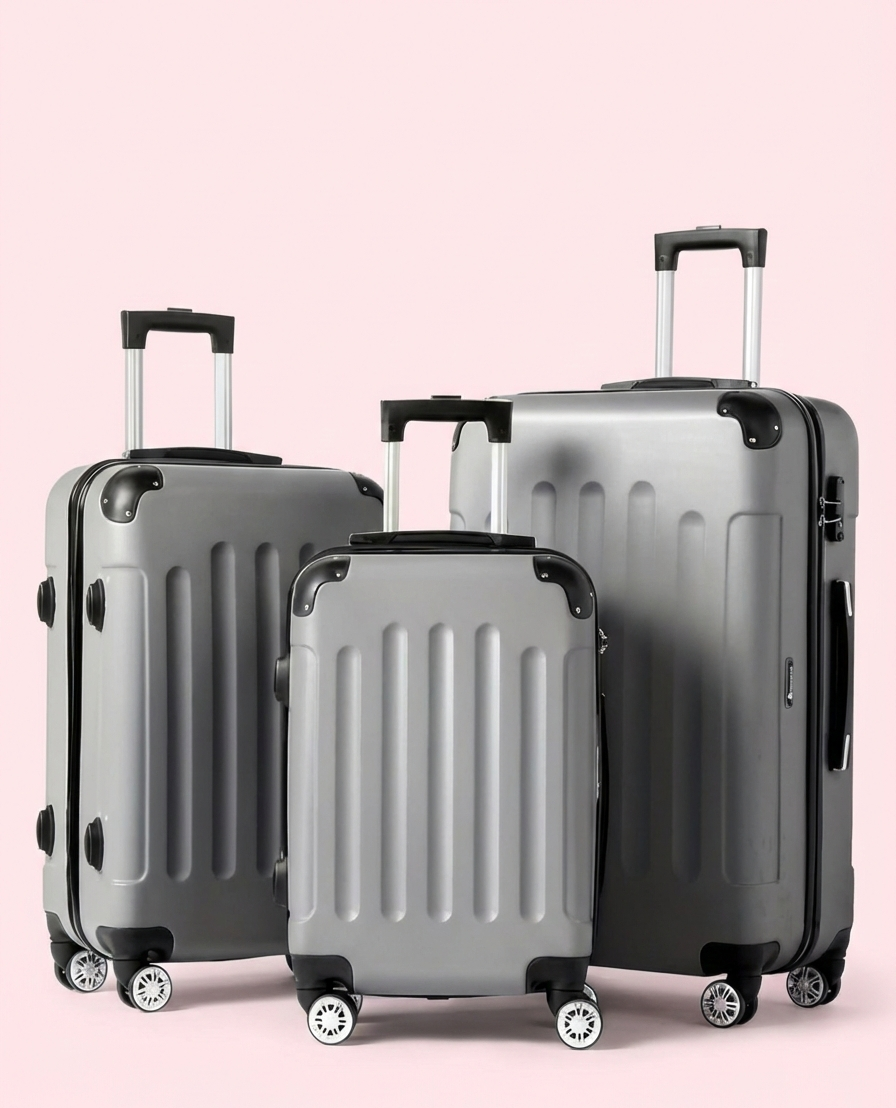 Multi Color - 3PCs Luggage Set 20/24/28 Inch Hard Shell Spinner with TSA Lock