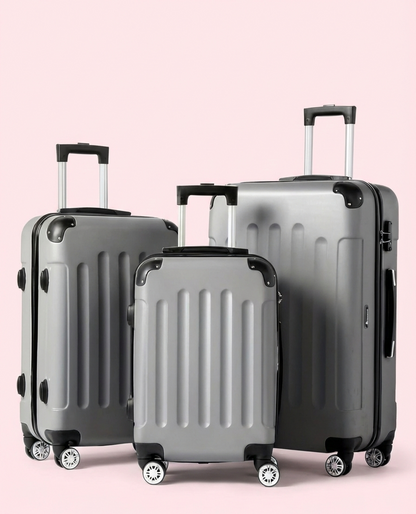 Multi Color - 3PCs Luggage Set 20/24/28 Inch Hard Shell Spinner with TSA Lock