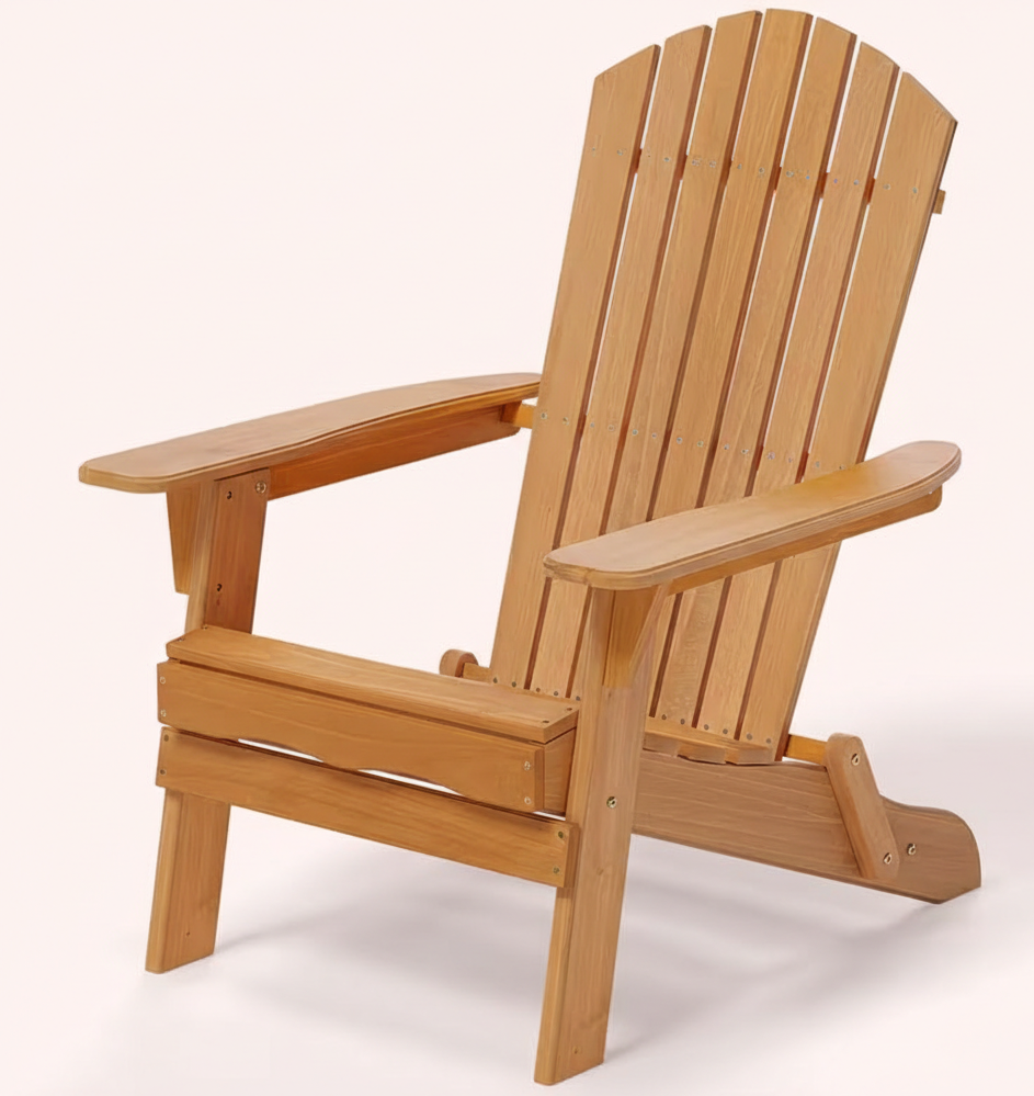 Folding Adirondack Chair – Outdoor Patio Yard Deck Beach Lawn