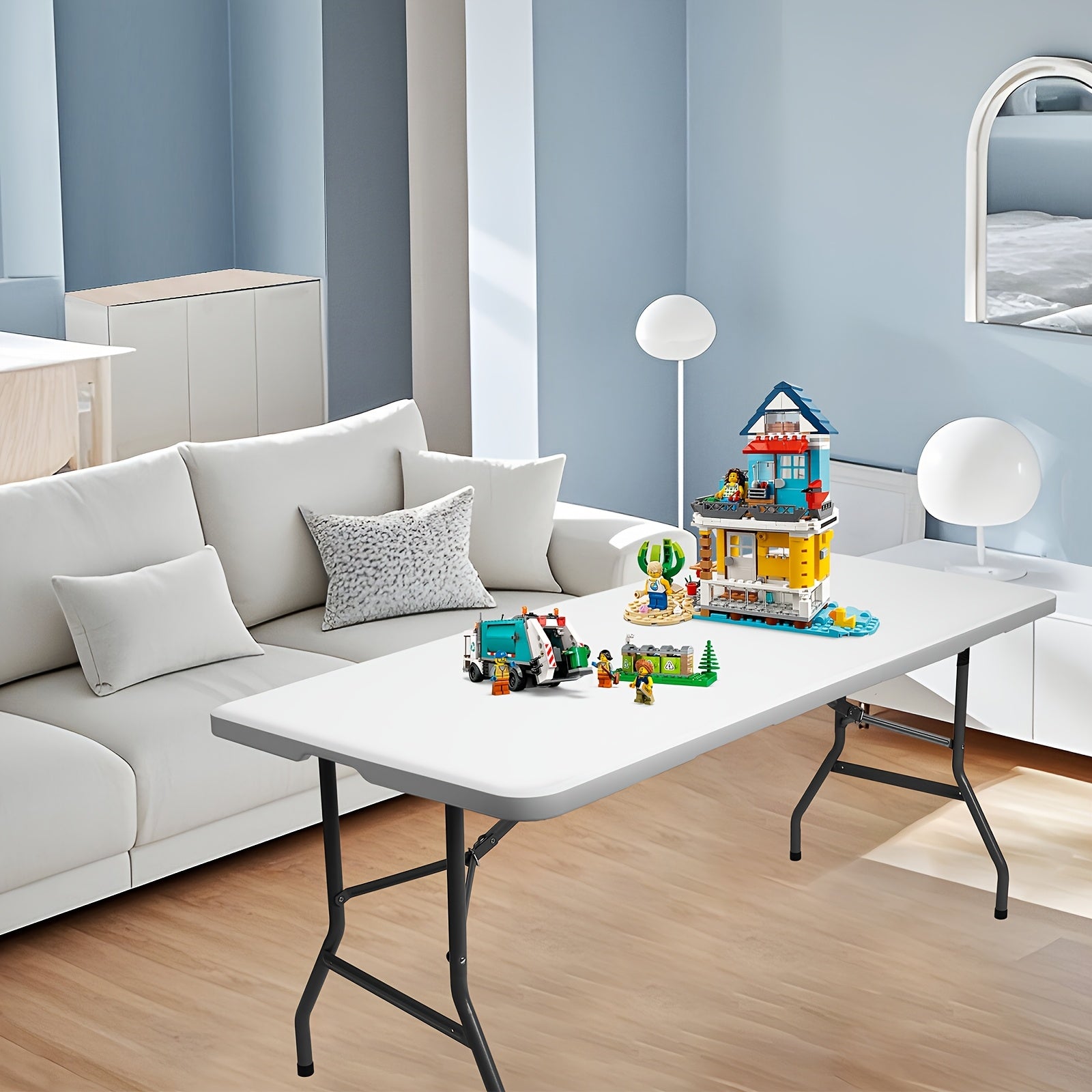 4ft/6ft Portable Plastic Folding Table – Indoor & Outdoor Dining