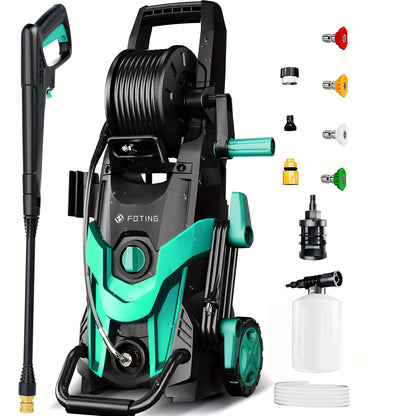 Electric Pressure Washer 4500 PSI 3.2 GPM w/ Foam Cannon Hose Reel