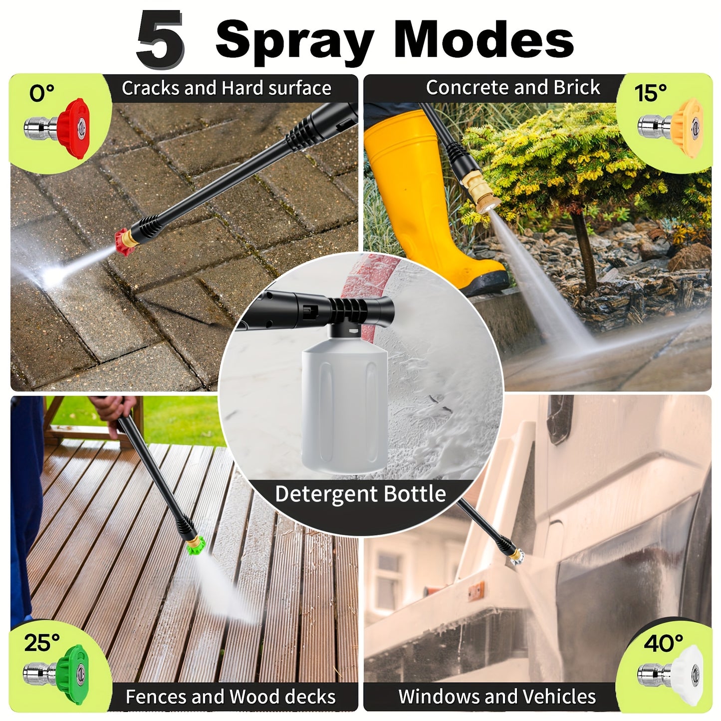 Electric Pressure Washer 4500 PSI 3.2 GPM w/ Foam Cannon Hose Reel