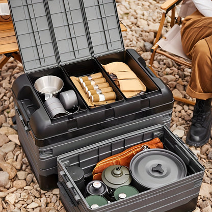 Foldable Camping Storage Box Seat Heavy Duty Car Trunk Organizer Fishing Stool