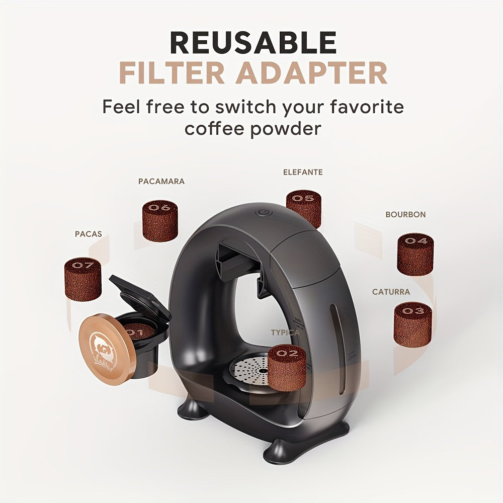 2 in 1 Single Serve Coffee Maker K Cup & Ground Coffee Brewer 4-8 Cup Size