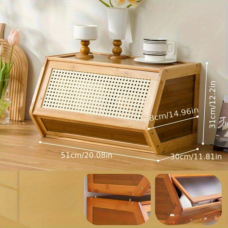 Thin Bamboo Shoe Cabinet with 3 Flip Drawers – Narrow Shoe Storage Organizer