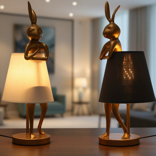 Modern Bunny Table Lamp with Adjustable Light