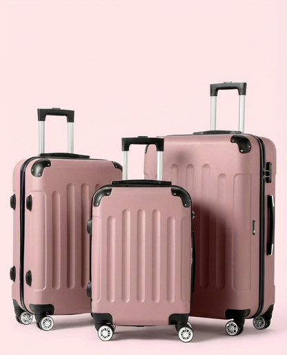 Multi Color - 3PCs Luggage Set 20/24/28 Inch Hard Shell Spinner with TSA Lock