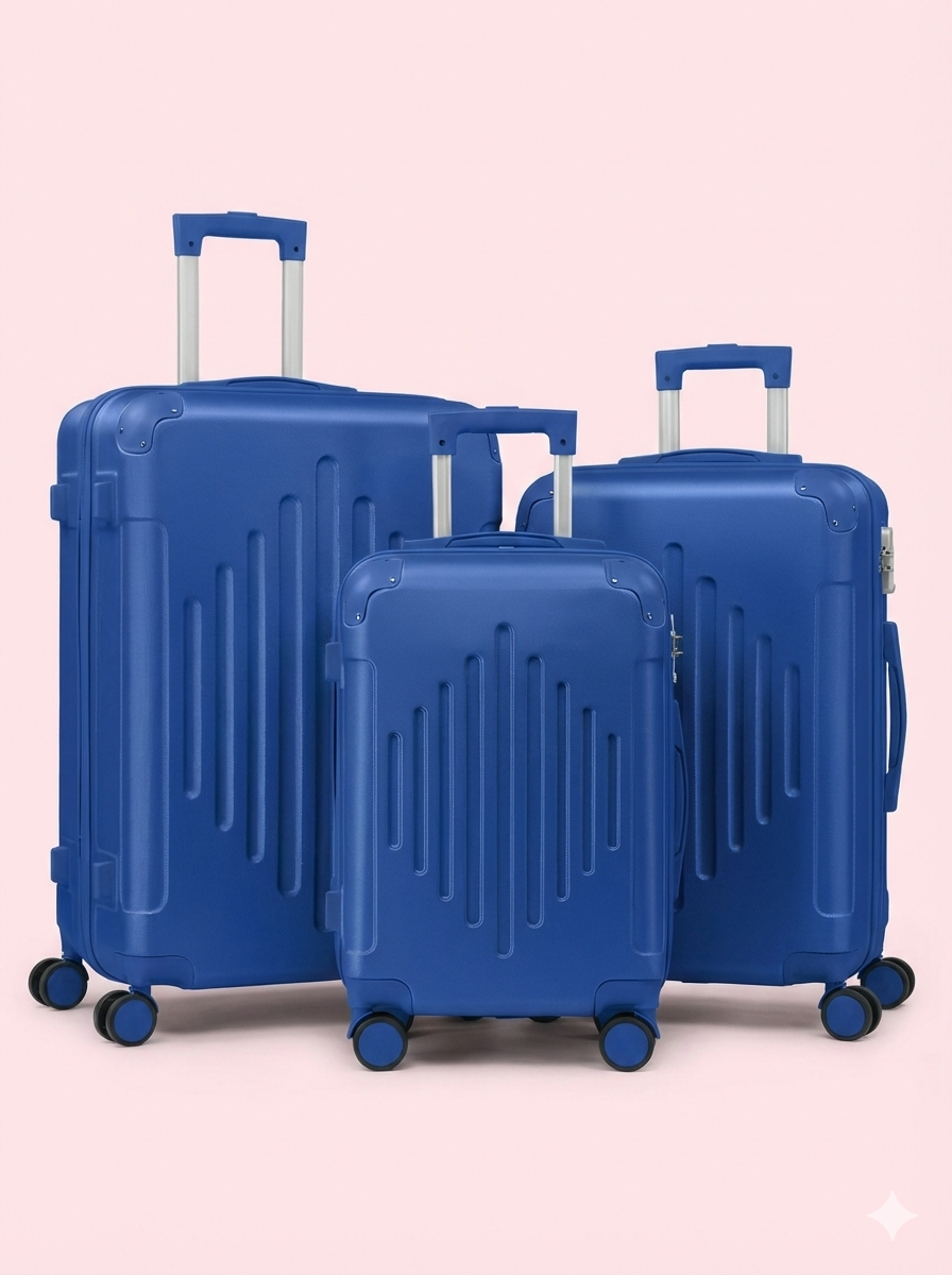 Multi Color - 3PCs Luggage Set 20/24/28 Inch Hard Shell Spinner with TSA Lock