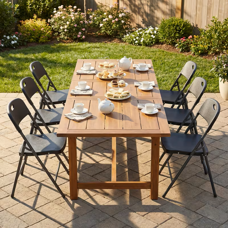 2/4/6 Pack White Plastic Folding Chairs Heavy Duty Metal Frame Indoor Outdoor