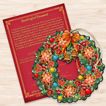 Christmas Wreath Wooden Ornaments