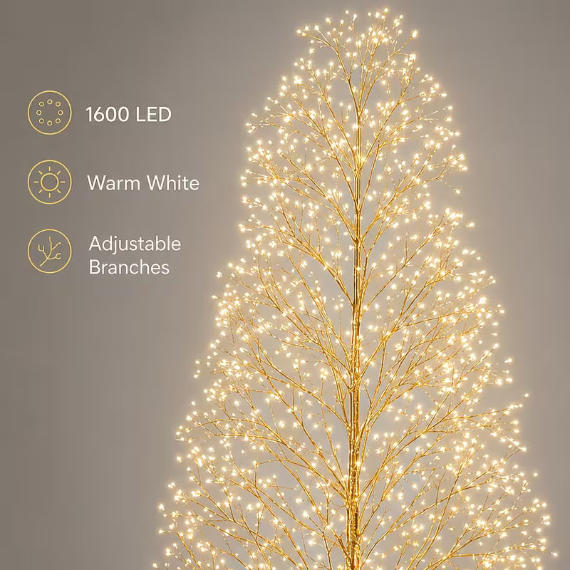 70.9-Inch Lighted Decorative Tree Lamp with 1600 Warm White LEDs