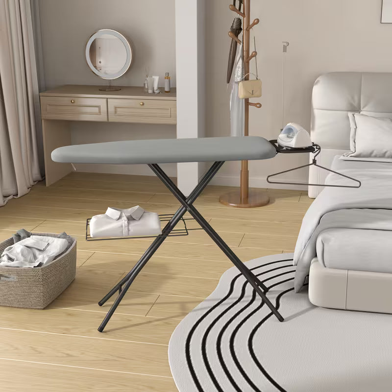 Full Size Foldable Ironing Board with Clothes Rack