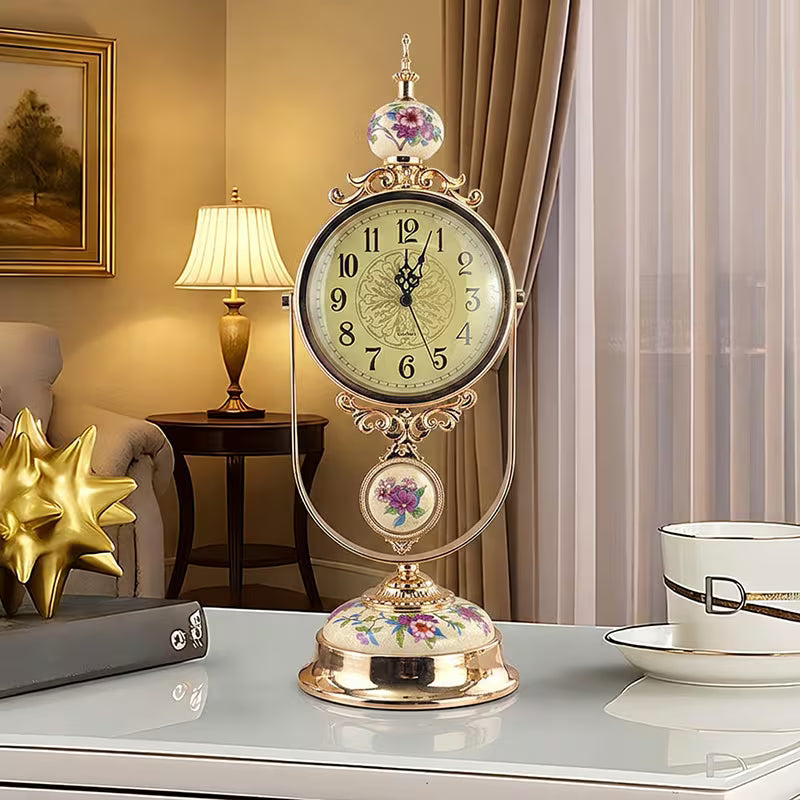 Vintage American Style Desktop Clock Home Ornament