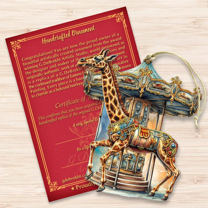 Carousel Giraffe Wooden Ornaments