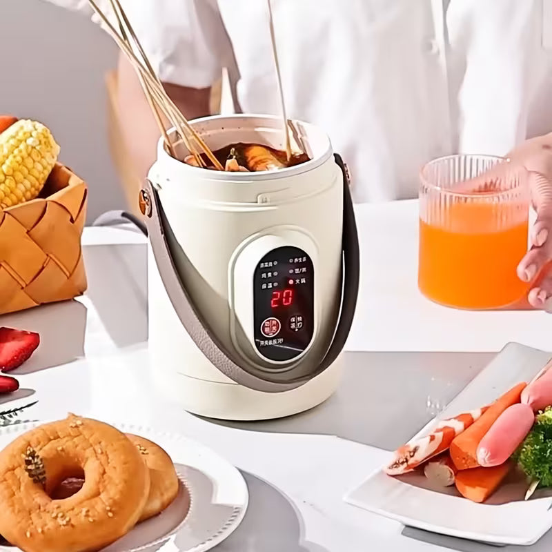 40.58 oz Multi-Functional Electric Steamer with Portable Leather Handle