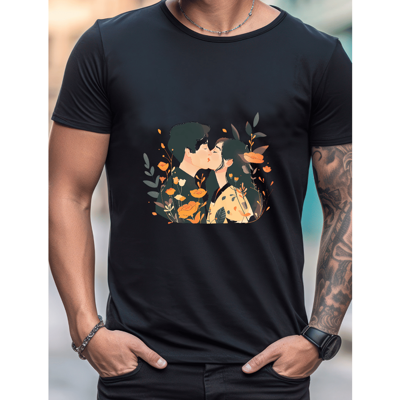 Celebrate in Style with This 100% Cotton Men's Valentine's Day Tee