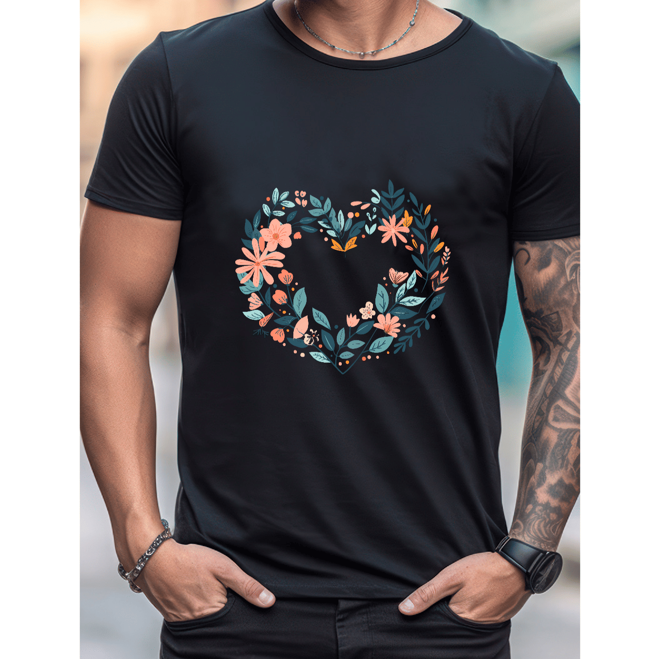 Celebrate in Style with This 100% Cotton Men's Valentine's Day Tee