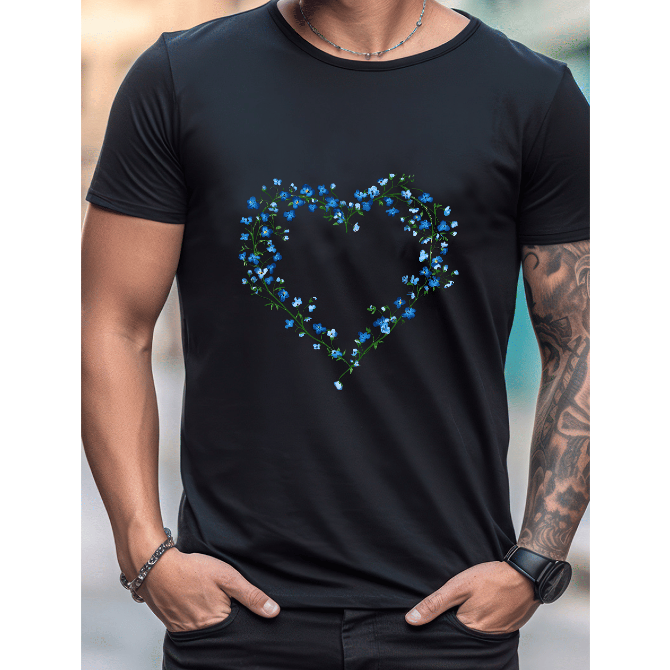 Celebrate in Style with This 100% Cotton Men's Valentine's Day Tee