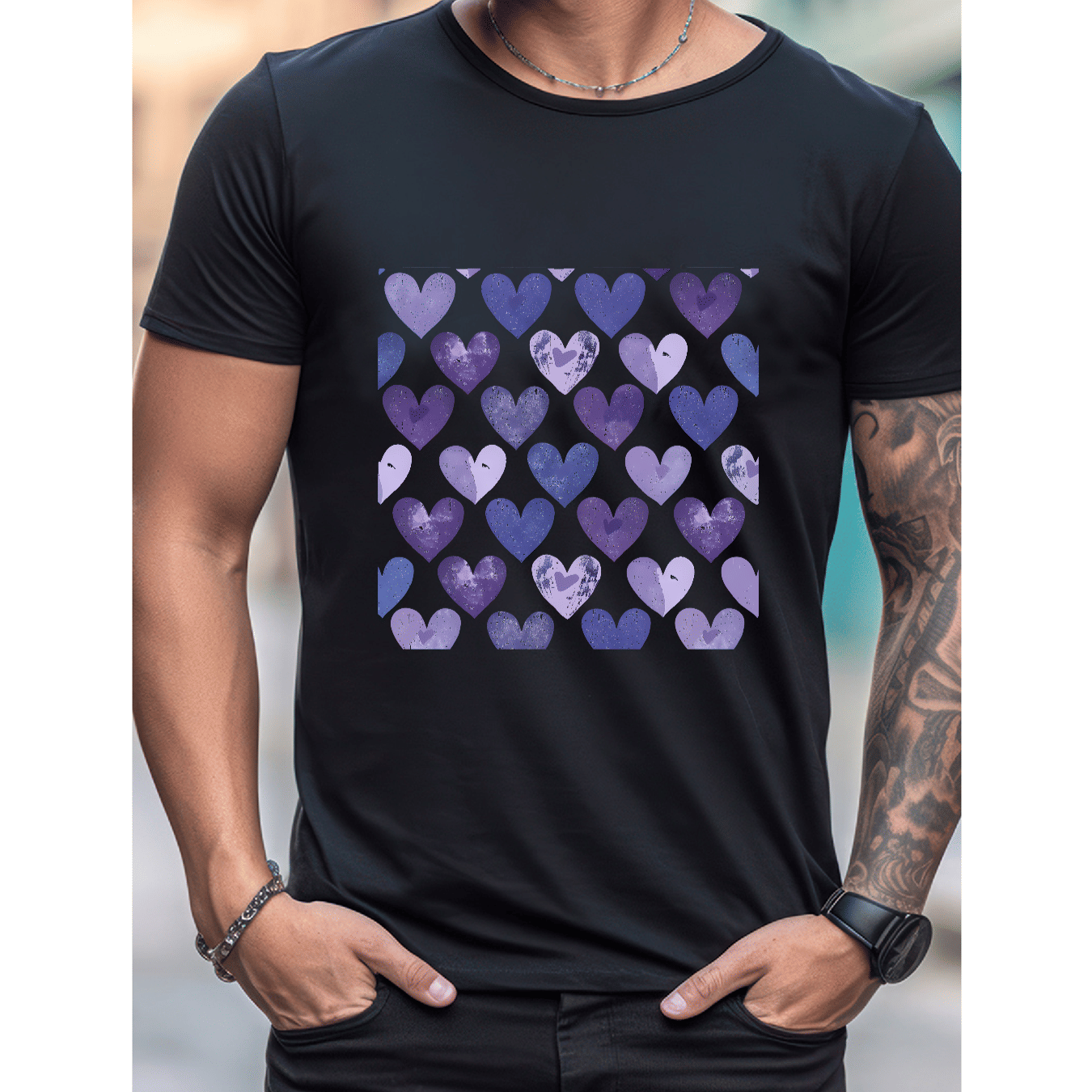 Celebrate in Style with This 100% Cotton Men's Valentine's Day Tee