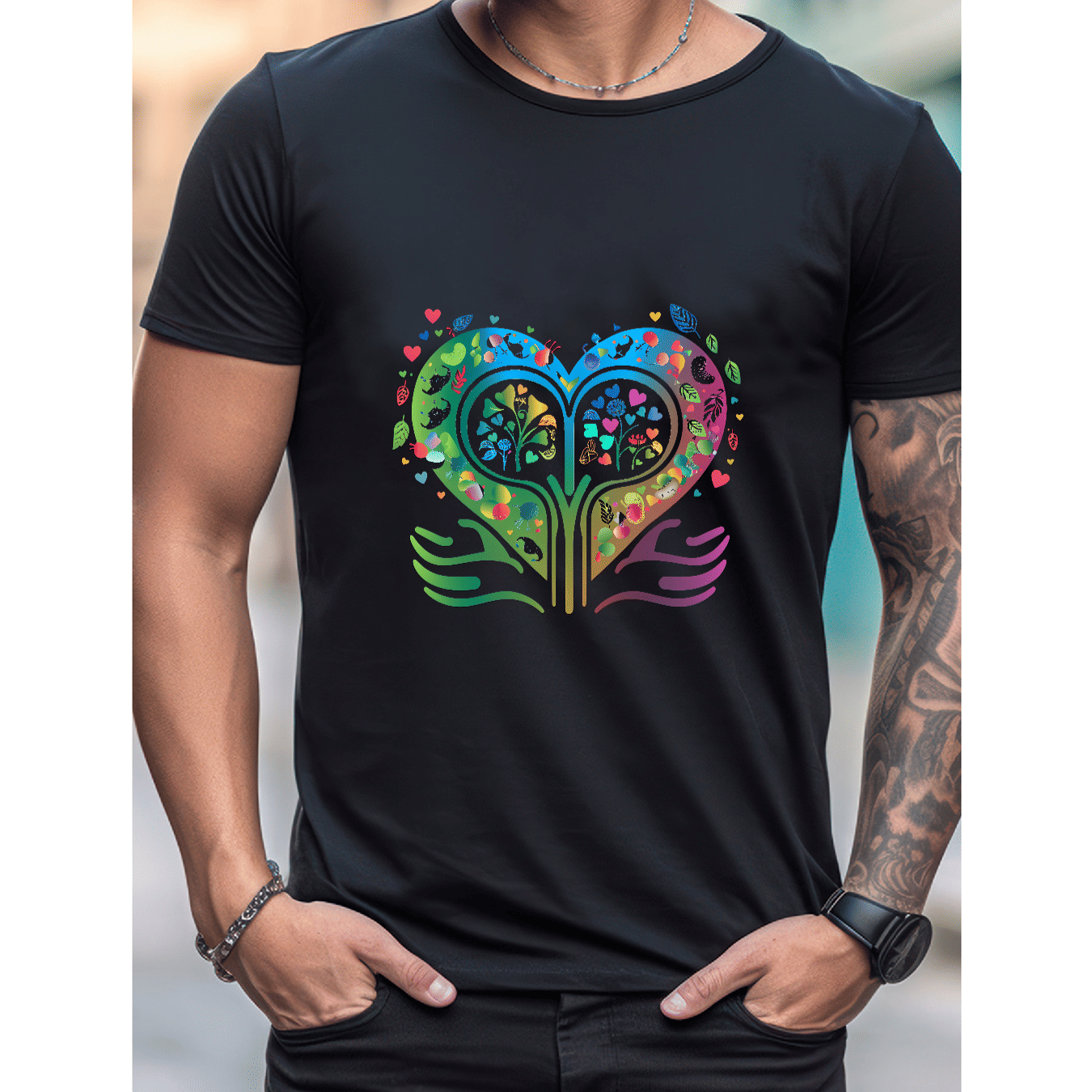 Celebrate in Style with This 100% Cotton Men's Valentine's Day Tee
