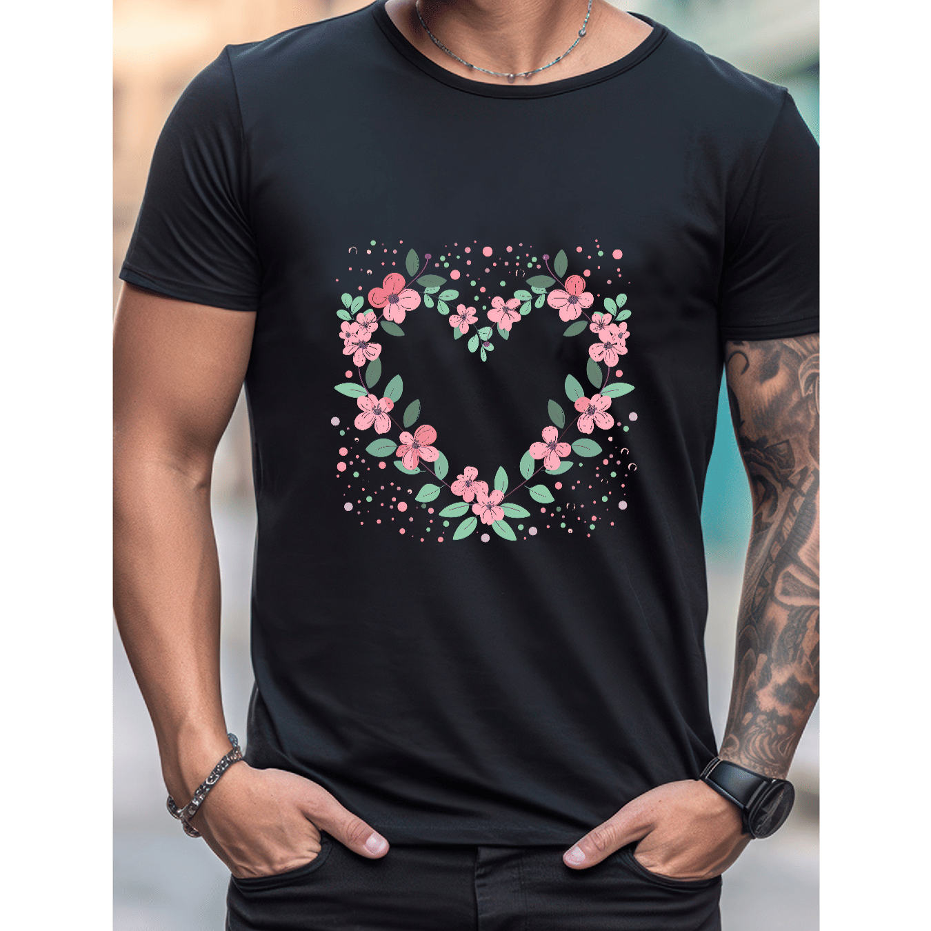 Celebrate in Style with This 100% Cotton Men's Valentine's Day Tee