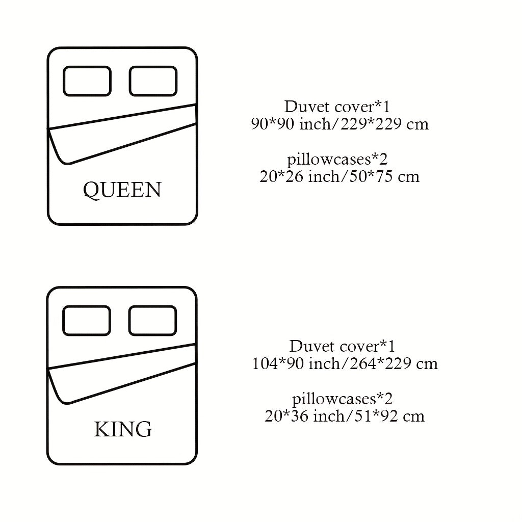 Soft Washed Microfiber Duvet Cover Set with Zipper Closure