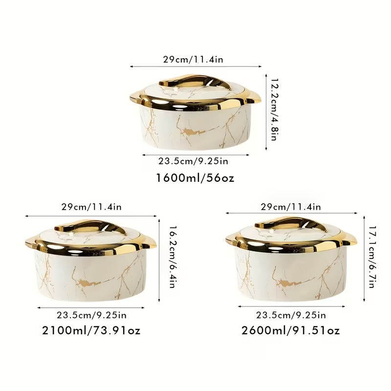 3-Piece Insulated Thermal Casserole Dish Set with Lids