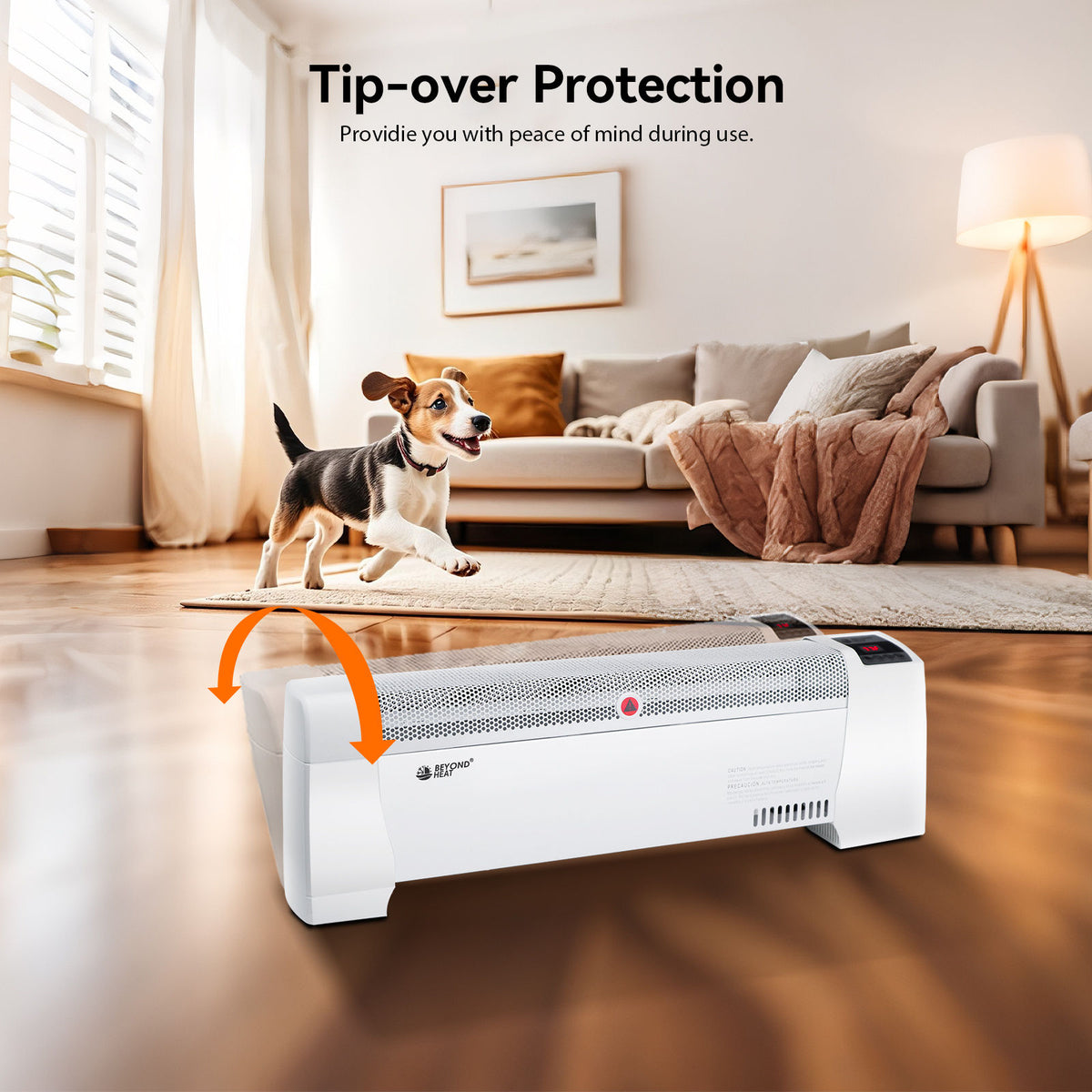 1500W Electric Baseboard Convection Heater with Adjustable Thermostat
