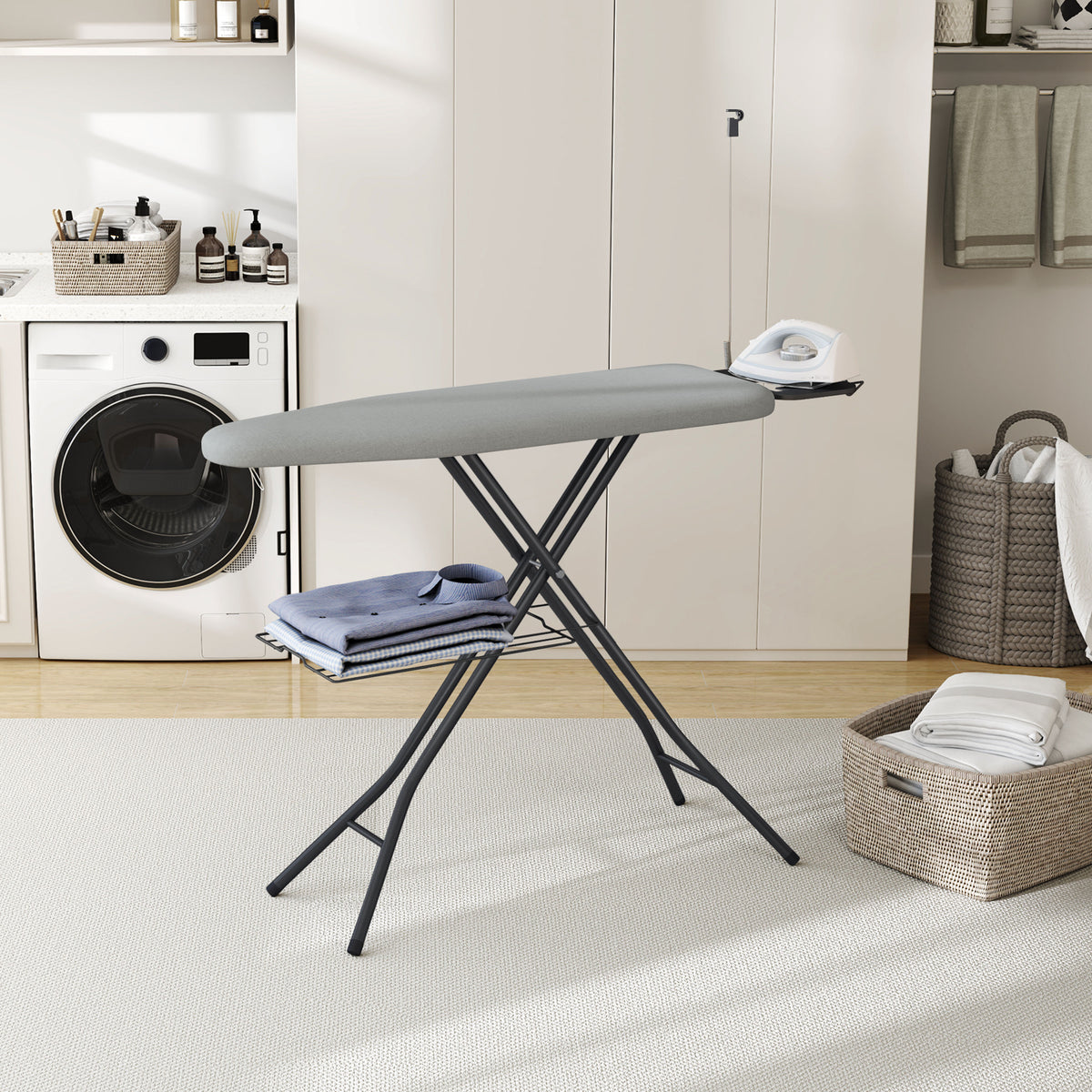 Full Size Foldable Ironing Board with Clothes Rack