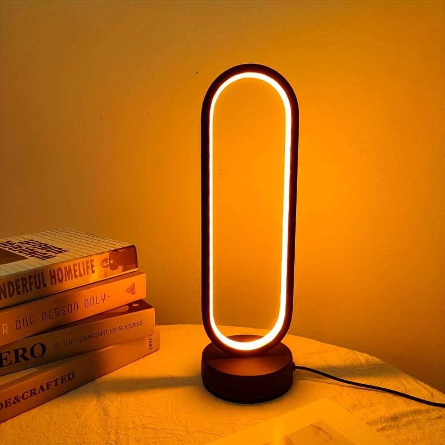 Round USB Dimmable LED Bedside Table Lamp