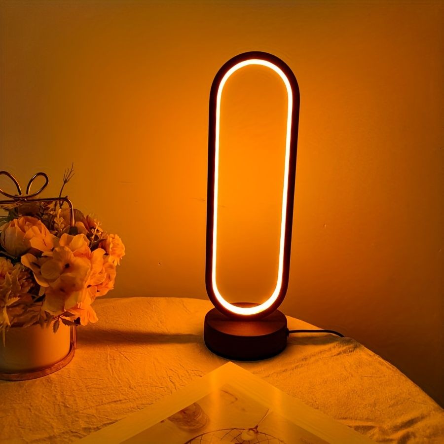 Round USB Dimmable LED Bedside Table Lamp
