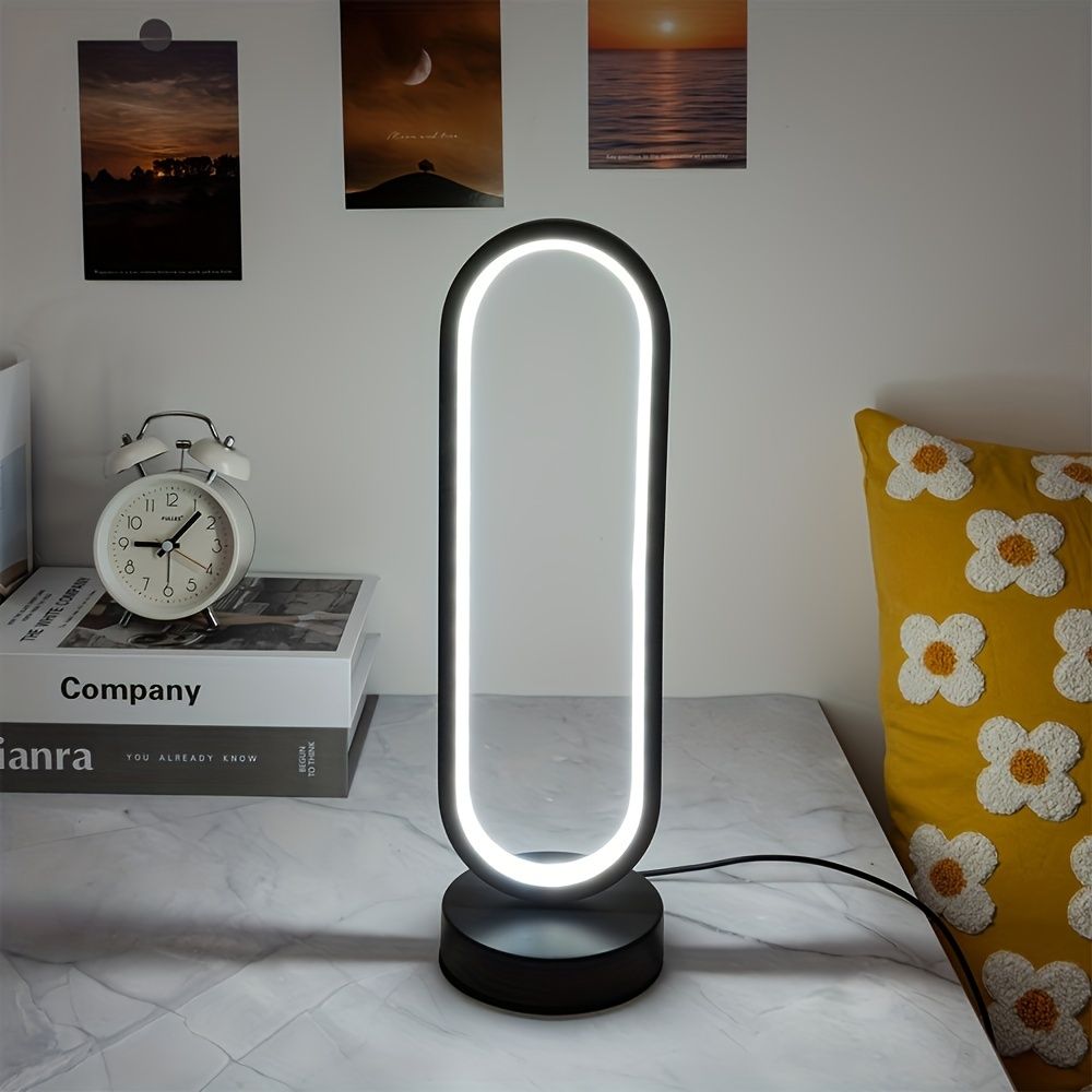 Round USB Dimmable LED Bedside Table Lamp