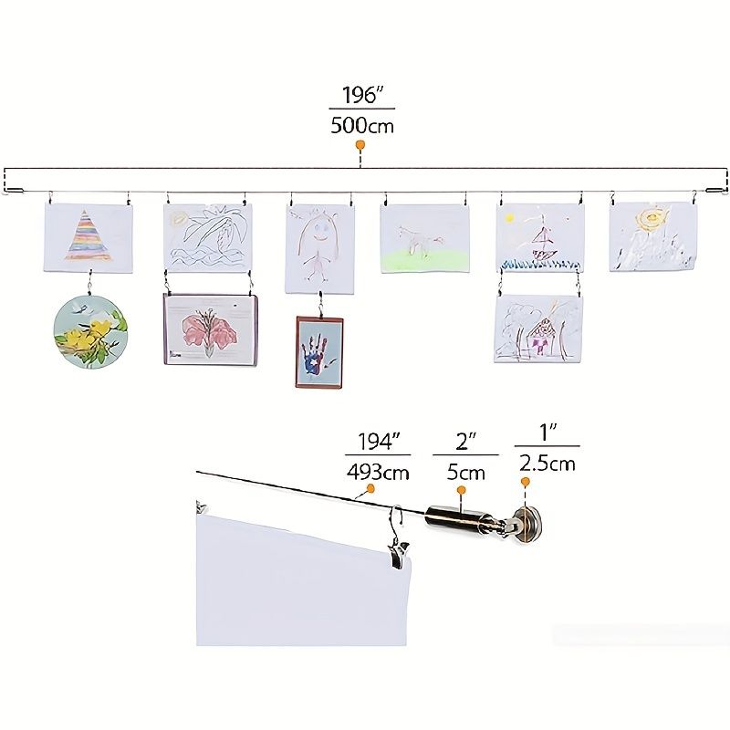 Stainless Steel Photo Display Curtain Rod