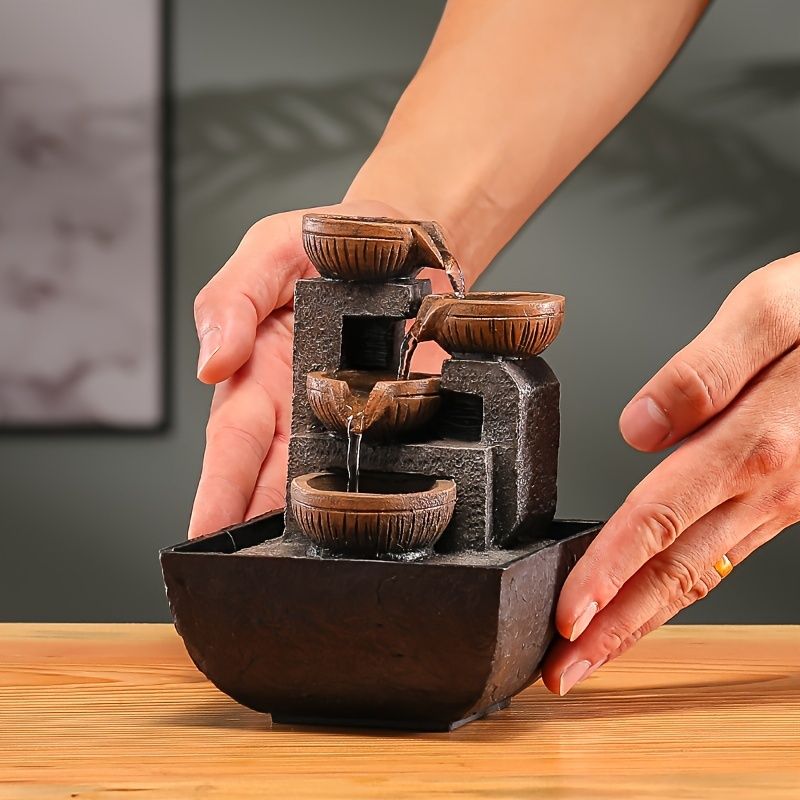 USB Desktop Fountain Indoor Waterfall Decoration